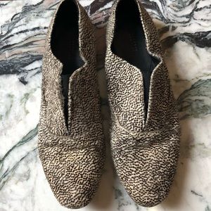 Barney’s New York spotted hide loafers